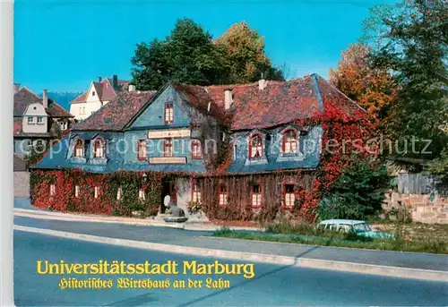 AK / Ansichtskarte  Marburg_Lahn Historisches Wirtshaus an der Lahn Marburg_Lahn