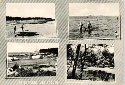 AK / Ansichtskarte  Sahlenburg_Cuxhaven Strand Badespass Teilansichten 