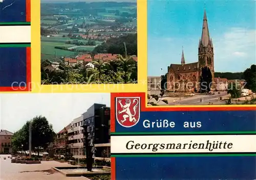 AK / Ansichtskarte 73865432 Oesede Ortsansicht Pfarrkirche Peter und Paul Marktplatz Oesede