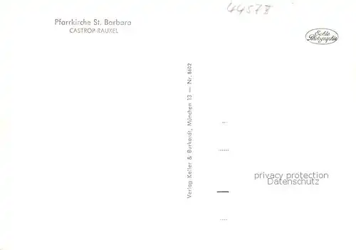 AK / Ansichtskarte  Castrop-Rauxel Pfarrkirche St Barbara Inneres Castrop-Rauxel