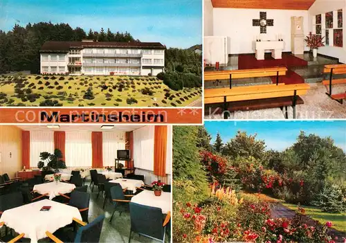 AK / Ansichtskarte  Fuerth_Odenwald Martinsheim der Dominikanerinnen Kapelle Speiseraum Garten Fuerth Odenwald