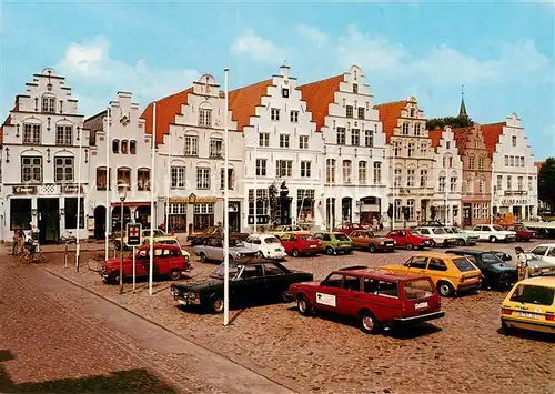 AK / Ansichtskarte  Friedrichstadt_Eider die Hollaenderstadt an Eider und Treene Historische Giebelhaeuser am Markt Friedrichstadt_Eider