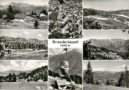 AK / Ansichtskarte  Brambrueesch_Churwalden_GR Panorama Alpen Berggasthof Bergbahnen 