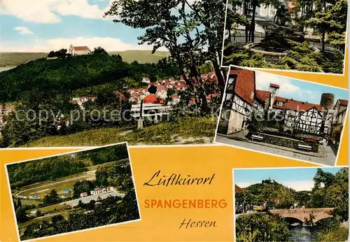 AK / Ansichtskarte  Spangenberg_Hessen Teilansichten Luftkurort Brunnen Fachwerkhaeuser Brunnen Spangenberg Hessen
