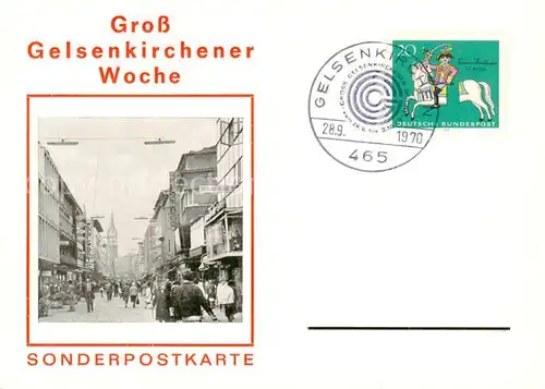 AK / Ansichtskarte 73865510 Gelsenkirchen Gross Gelsenkirchener Woche Sonderpostkarte Sonderstempel Gelsenkirchen