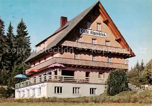 AK / Ansichtskarte  Saig_Schwarzwald Pension Café Alpenblick Saig Schwarzwald