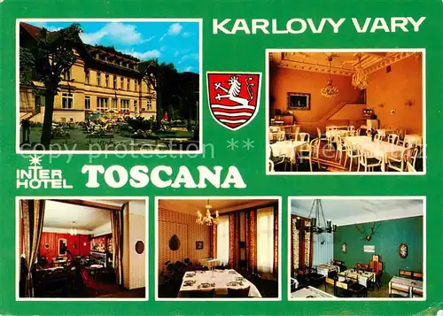 AK / Ansichtskarte 73865543 Karlovy_Vary_Karlsbad Interhotel Toscana Restaurant Fremdenzimmer 