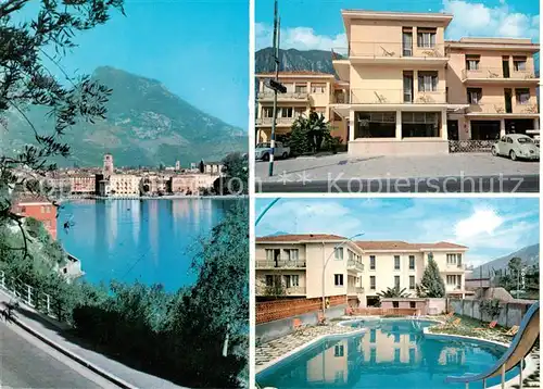 AK / Ansichtskarte 73865549 Riva__del_Garda_IT Hotel Lucciola Swimming Pool Uferstrasse am Gardasee 