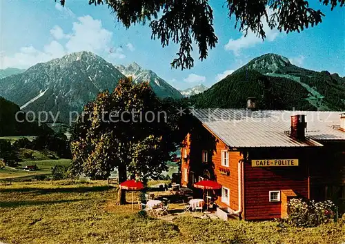 AK / Ansichtskarte 73865554 Hindelang Café Polite Allgaeuer Alpen Hindelang