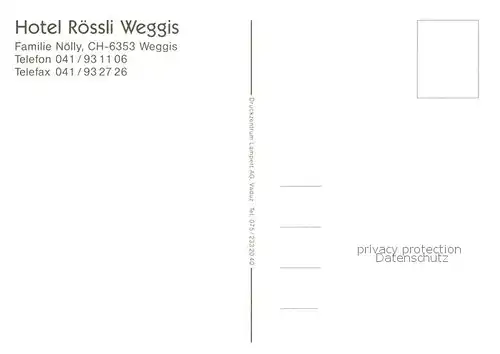 AK / Ansichtskarte  Weggis_Vierwaldstaettersee Hotel Roessli Weggis_Vierwaldstaettersee