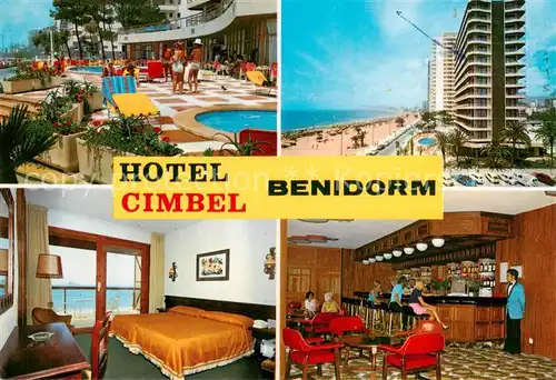 AK / Ansichtskarte 73865584 Benidorm_ES Hotel Cimbel Fremdenzimmer Swimming Pool Strand 