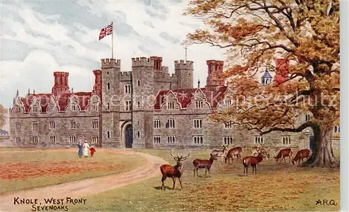 AK / Ansichtskarte 73865602 Sevenoaks__UK Knole House west front Kuenstlerkarte 