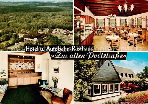 AK / Ansichtskarte 73865670 Siegburg Hotel und Autobahn-Rasthaus Zur alten Poststrasse Restaurant Luftaufnahme Siegburg