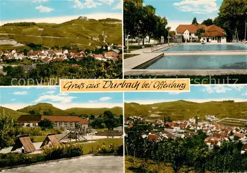 AK / Ansichtskarte  Durbach_Schwarzwald_Offenburg Panorama Freibad Park Kinderspielplatz 