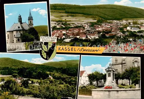 AK / Ansichtskarte  Kassel_Biebergemuend_Spessart Teilansichten Kirche Denkmal Panorama Naturpark Spessart 