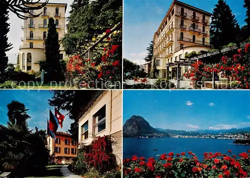 AK / Ansichtskarte  Ruvigliana_TI Clinica Monte Bre Krankenheim der Stadt Zuerich Panorama Luganersee 