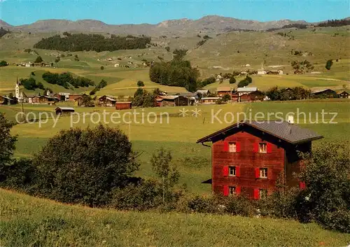 AK / Ansichtskarte  Degen Panorama mit Ferienhaus Turatscha gegen Rumein und Vallada Nova Degen