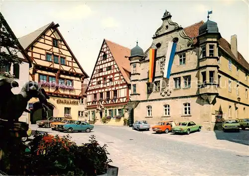 AK / Ansichtskarte 73865742 Wolframs-Eschenbach Gasthof Alte Vogtei Historisches Gebaeude Fachwerkhaeuser Wolframs-Eschenbach