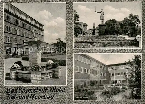 AK / Ansichtskarte  Bad_Bramstedt Brunnen Kurhaus Markt mit Roland Stiller Winkel Bad_Bramstedt