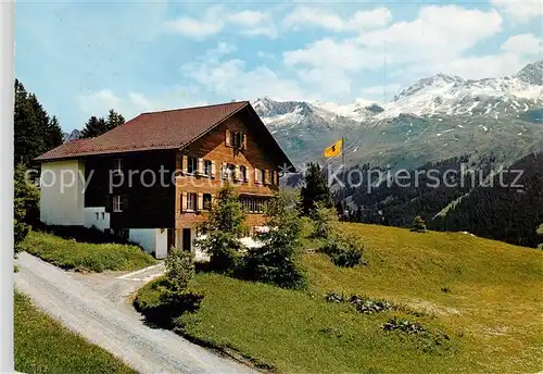 AK / Ansichtskarte  Lenzerheide_GR Ferienheim Maennedorf Tga da Lai mit Parpanerhoernern und Urdenfuerkli Lenzerheide GR