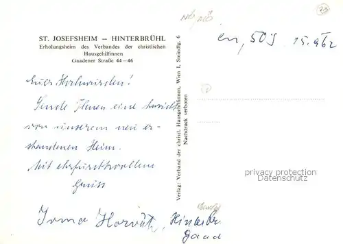 AK / Ansichtskarte  Hinterbruehl_Niederoesterreich_AT St Josefsheim  