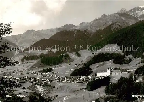 AK / Ansichtskarte  Disentis_GR Fliegeraufnahme Disentis GR