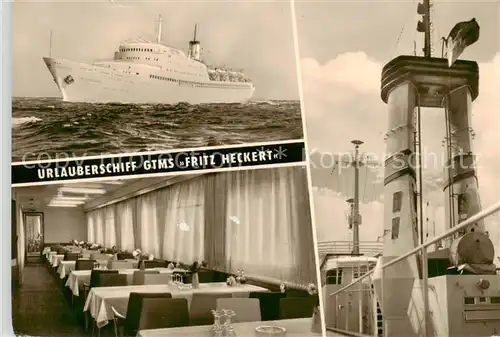 AK / Ansichtskarte  Magdeburg Urlauberschiff GTMS Fritz Heckert Speisesaal Teilansicht Magdeburg