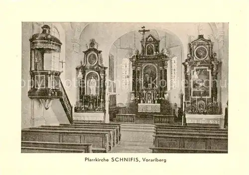 AK / Ansichtskarte 73865863 Schnifis Pfarrkirche Inneres Schnifis