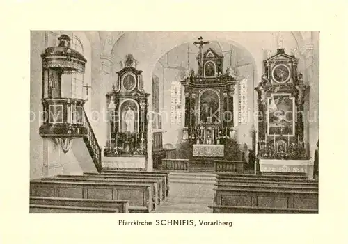 AK / Ansichtskarte  Schnifis Pfarrkirche Inneres Schnifis