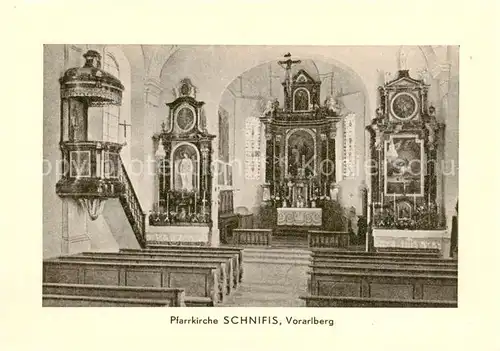 AK / Ansichtskarte 73865864 Schnifis Pfarrkirche Inneres Schnifis