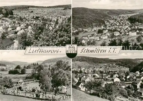 AK / Ansichtskarte  Schmitten__Taunus Panorama Luftkurort Freibad 