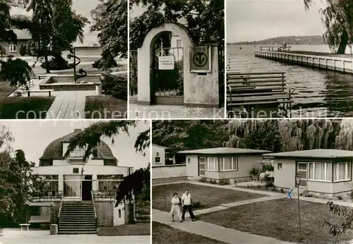 AK / Ansichtskarte  Caputh_Schwielowsee Schulungs- und Ferienheim der Handwerkskammer Bezirk Potsdam Parkanlage Schwielowsee Terrasse Bungalows 