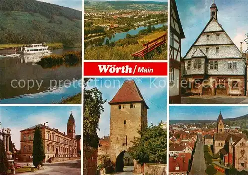 AK / Ansichtskarte 73865912 Woerth_Main Panroama Motive Altstadt Stadttor Woerth_Main