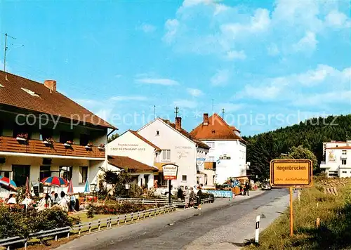 AK / Ansichtskarte  Heigenbruecken Ortseinfahrt Gasthof Café Heigenbruecken