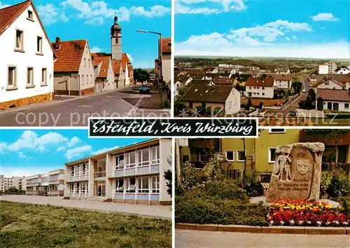 AK / Ansichtskarte  Estenfeld Hauptstrasse Panorama Denkmal Estenfeld