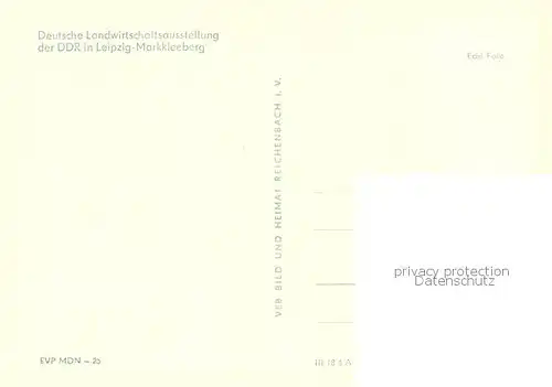 AK / Ansichtskarte  Markkleeberg Deutsche Landwirtschaftsausstellung der DDR Kulturhaus Teich Park HO-Gaststaette Skulpturen Markkleeberg