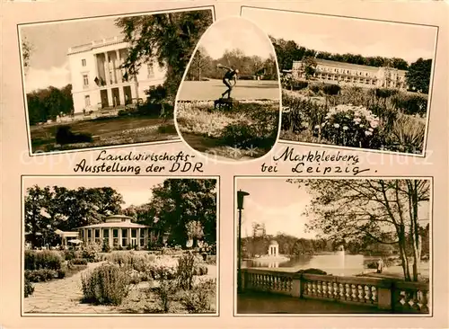 AK / Ansichtskarte  Markkleeberg Deutsche Landwirtschaftsausstellung der DDR Kulturhaus Parkanlagen Teich Skulptur Markkleeberg