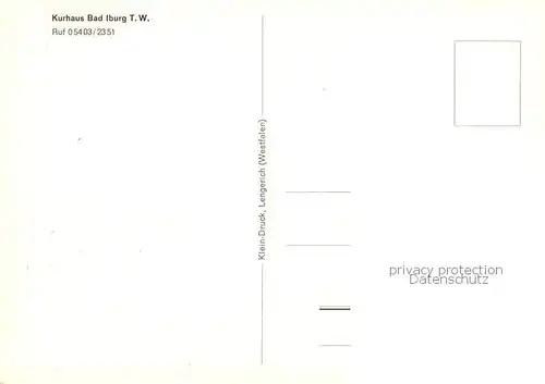 AK / Ansichtskarte  Bad_Iburg Kurhaus Gastraum Bad_Iburg