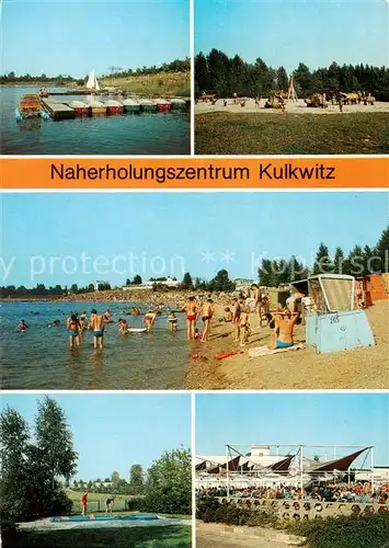 AK / Ansichtskarte  Kulkwitz_Markranstaedt Bootsliegeplatz Kinderspielplatz Strand Minigolf Freiluftgaststaette am See 