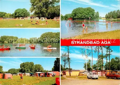 AK / Ansichtskarte  Aga_Gera Strandbad Aga Teilansichten 