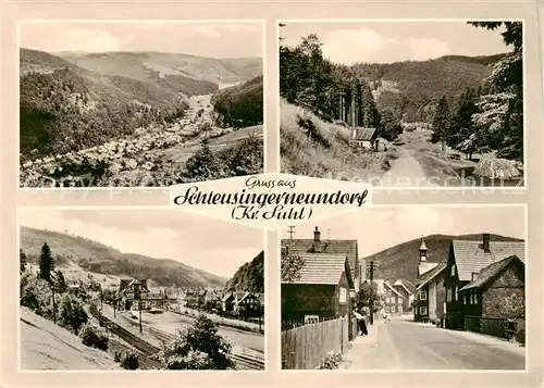 AK / Ansichtskarte 73866046 Schleusingerneundorf Panorama Teilansichten Schleusingerneundorf