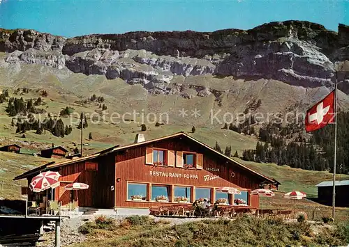 AK / Ansichtskarte  Flims_GR Berg Restaurant Foppa mit Flimserstein Flims_GR