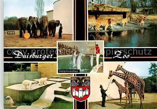 AK / Ansichtskarte 73866059 Duisburg__Ruhr Zoo Duisburg Eisbaeren Elefanten Giraffen Tiger 