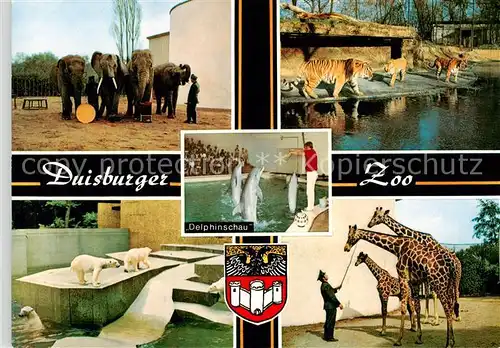 AK / Ansichtskarte  Duisburg__Ruhr Zoo Duisburg Eisbaeren Elefanten Giraffen Tiger 