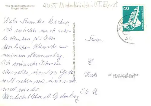AK / Ansichtskarte  Elmpt Altenheim Kapelle Kath Kirche Hallenbad Park Kindergarten Venekoten See Menzelstrasse Elmpt