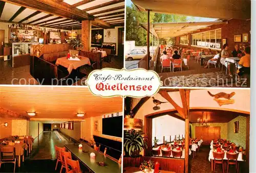 AK / Ansichtskarte  Nettetal Cafe Restaurant Quellensee Gastraeume Kegelbahn Nettetal