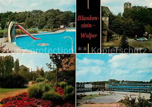 AK / Ansichtskarte 73866068 Welper_Hattingen Schwimmbad Park Stadtplatz 