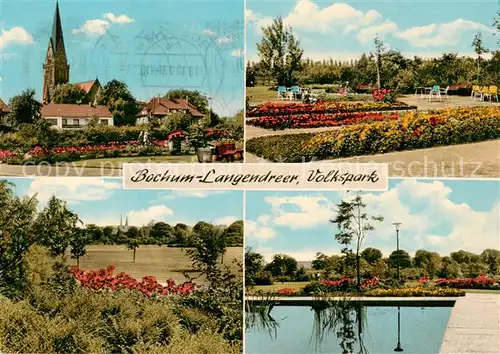 AK / Ansichtskarte  Langendreer_Bochum Volkspark Kirche Schwimmbad 