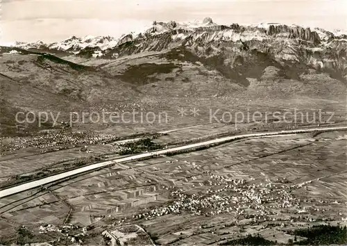 AK / Ansichtskarte  Gaflei Aussicht von Gaflei nach Schaan Buchs Saentis Altmann und Kreuzberge Gaflei