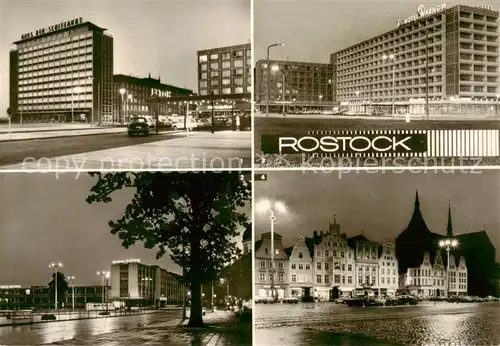 AK / Ansichtskarte 73866157 Rostock Blick in die Lange Strasse Ostsee-Druck Interhotel Warnow Ernst-Thaelmann-Platz 